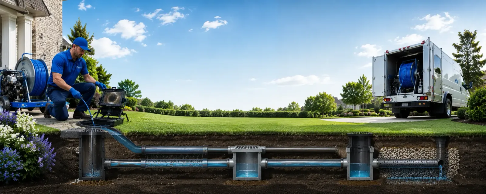 Outdoor drain cleaning information for Piercy, CA